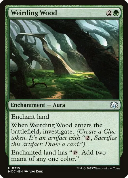 Weirding Wood, Magic card MOC 315 — March of the Machine Commander set