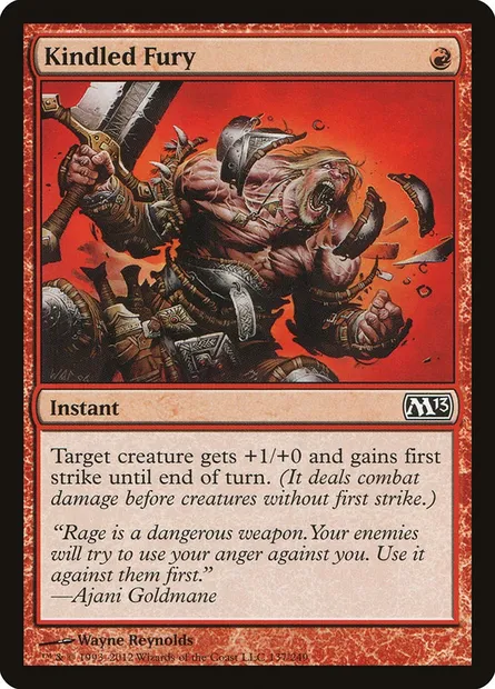 Kindled Fury, Magic card M13 137 — Magic 2013 set