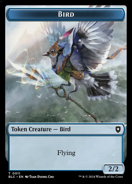 Bird, carte Magic TBLC 11 — extension Bloomburrow Commander Tokens