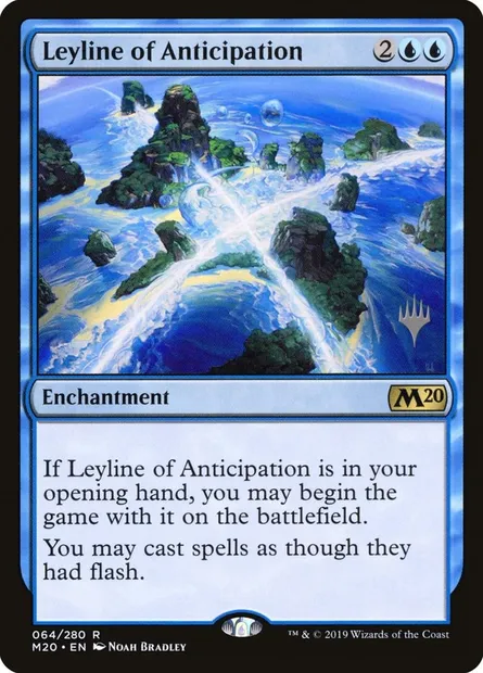 Ligne ley de prescience, carte Magic PM20 64p — extension Core Set 2020 Promos