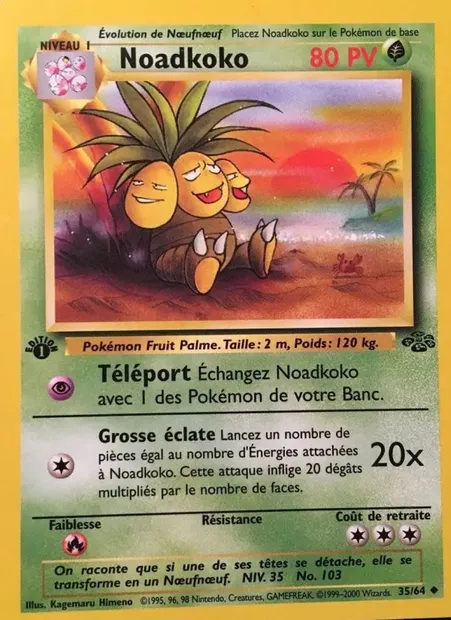 Noadkoko, carte Pokémon JU 35 — extension Jungle