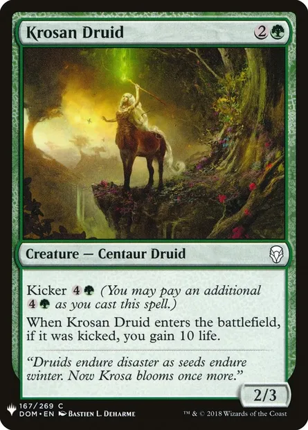 Krosan Druid, Magic card PLST DOM-167 — The List set