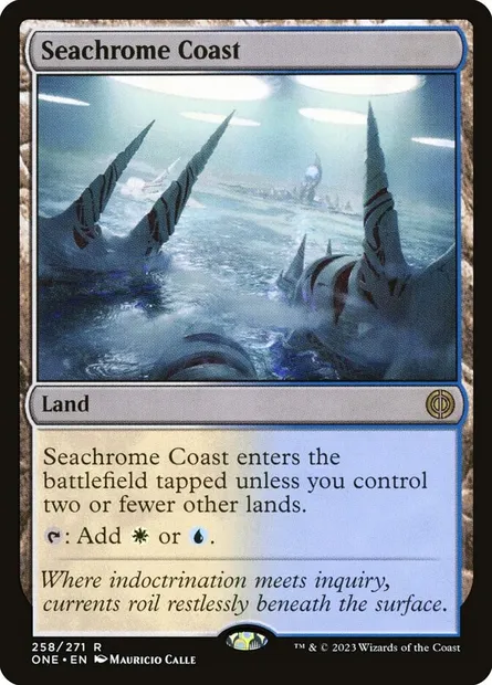 Seachrome Coast, Magic card ONE 258 — Phyrexia: All Will Be One set