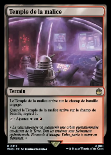 Temple de la malice, carte Magic WHO 317 — extension Doctor Who