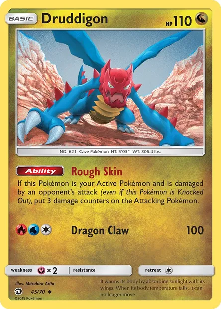 Druddigon, Pokémon card DRM 45 — Dragon Majesty set