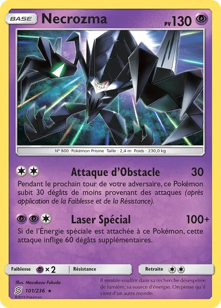 Necrozma, carte Pokémon UNM 101 — extension Harmonie des Esprits