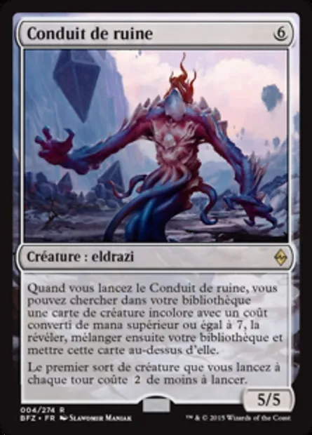 Conduit de ruine, carte Magic BFZ 4 — extension La bataille de Zendikar