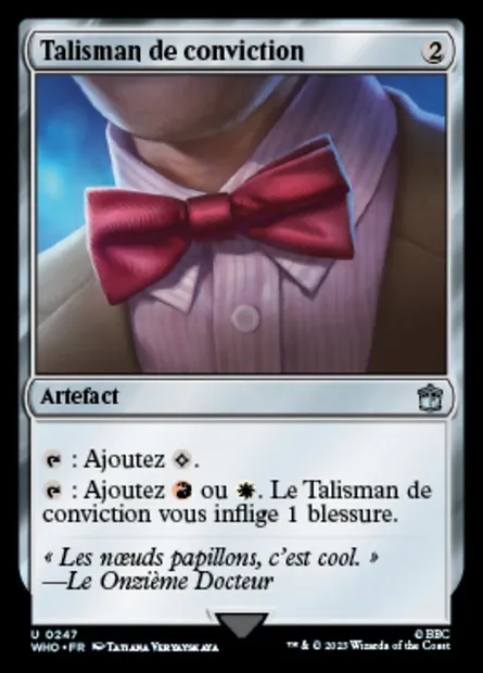 Talisman de conviction, carte Magic WHO 247 — extension Doctor Who