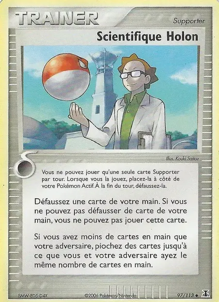 Scientifique Holon, carte Pokémon DS 97 — extension EX Espèces Delta