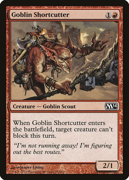 Goblin Shortcutter, Magic card M14 142 — Magic 2014 set