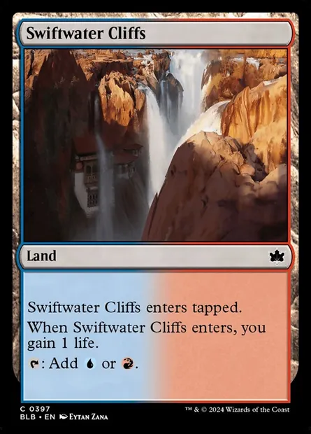 Swiftwater Cliffs, Magic card BLB 397 — Bloomburrow set