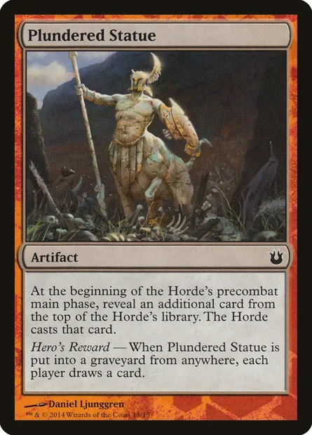 Plundered Statue, Magic card TBTH 13 — Battle the Horde set