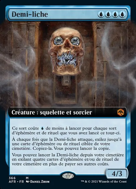 Demi-liche, carte Magic AFR 366 — extension Forgotten Realms: Aventures dans les Royaumes Oubliés