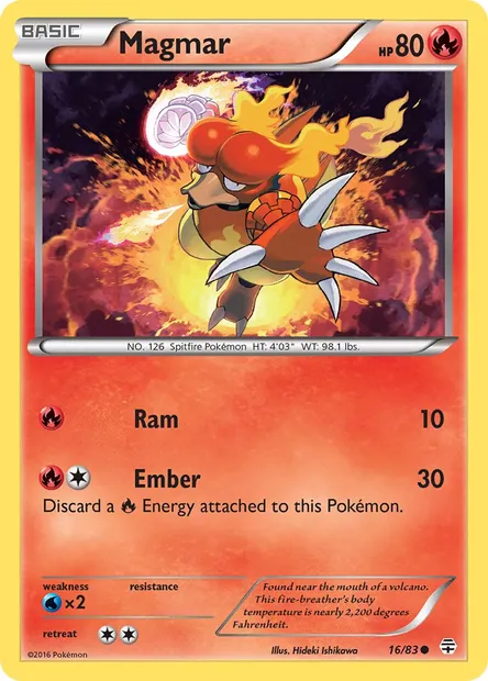 Magmar, Pokémon card GEN 16 — Generations set