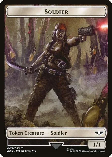 Soldier, Magic card T40K 3 — Warhammer 40,000 Tokens set