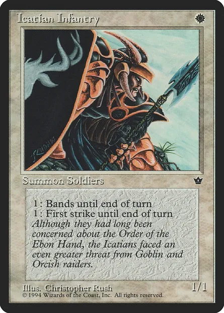 Icatian Infantry, Magic card FEM 7b — Fallen Empires set