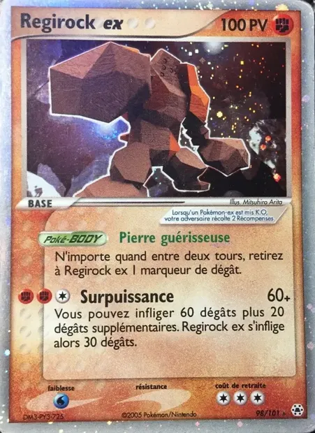Regirock ex, carte Pokémon HL 98 — extension EX Légendes Oubliées
