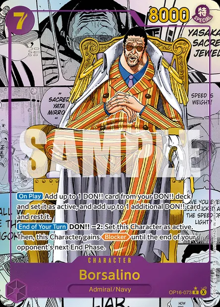 Borsalino, One Piece card OP16-073 — THE TIME OF BATTLE set