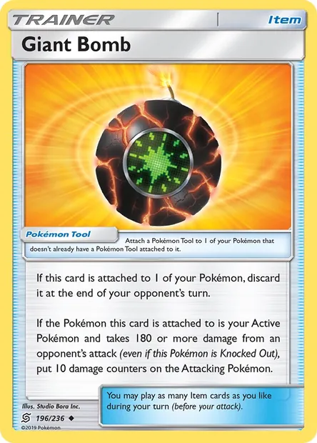 Giant Bomb, Pokémon card UNM 196 — Unified Minds set