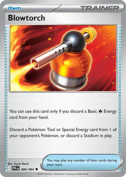 Blowtorch, Pokémon card PFL 086 — Phantasmal Flames set