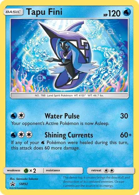 Tapu Fini, Pokémon card SM 92 — SM Black Star Promos set