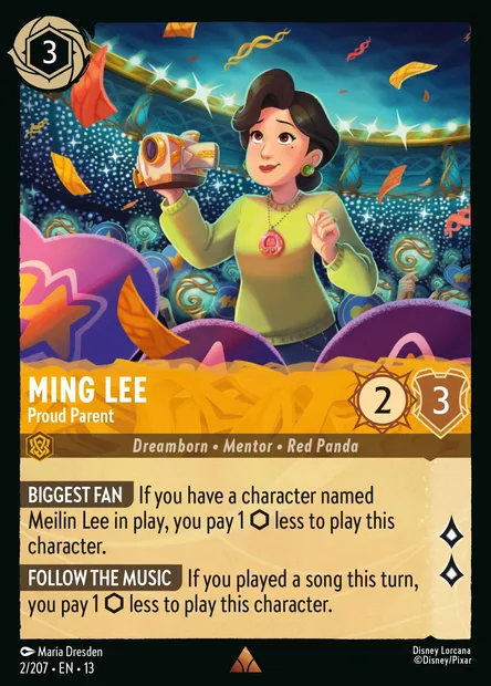 Ming Lee - Proud Parent, Disney Lorcana card CH13-002 — Attack of the Vine! set