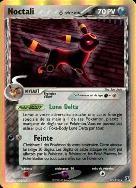 Noctali δ, carte Pokémon DS 17 — extension EX Espèces Delta