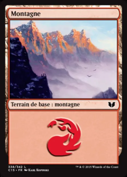 Montagne, carte Magic C15 338 — extension Commander 2015