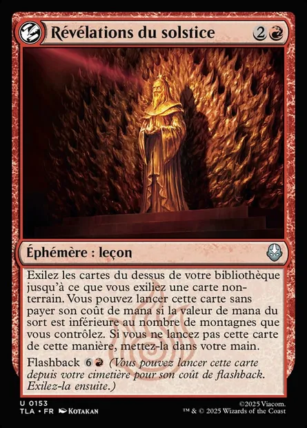 Révélations du solstice, carte Magic TLA 153 — extension Avatar: The Last Airbender