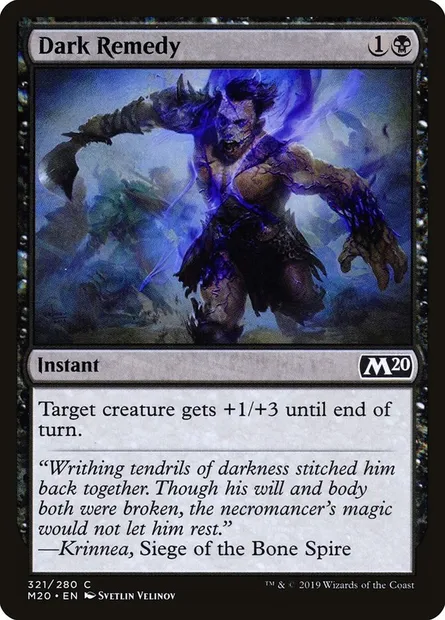 Dark Remedy, Magic card M20 321 — Core Set 2020 set