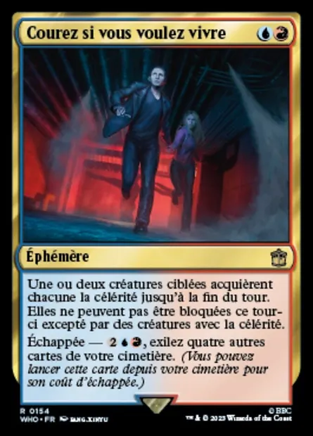 Courez si vous voulez vivre, carte Magic WHO 154 — extension Doctor Who