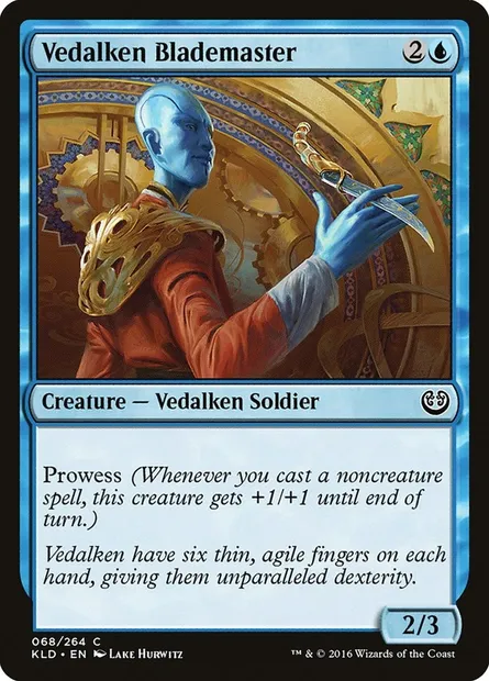 Vedalken Blademaster, Magic card KLD 68 — Kaladesh set