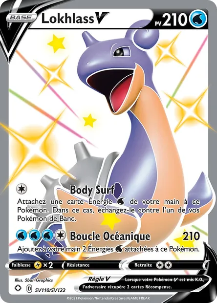 Lokhlass V, carte Pokémon SHF SV110 — extension Destinées Radieuses
