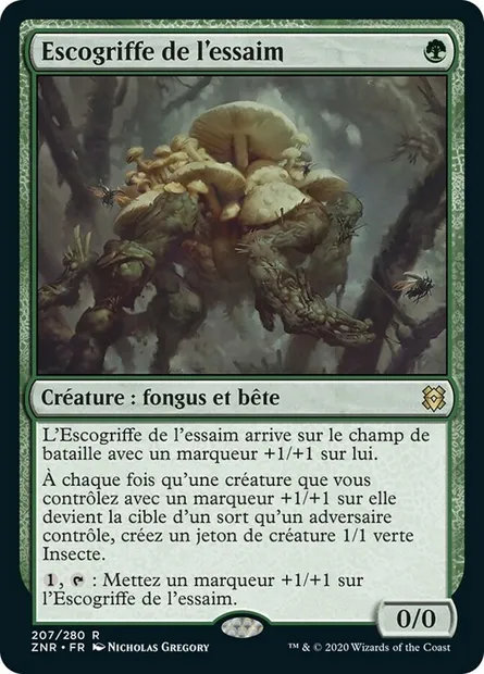 Escogriffe de l'essaim, carte Magic ZNR 207 — extension Renaissance de Zendikar