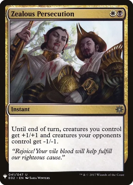 Zealous Persecution, Magic card PLST E02-41 — The List set