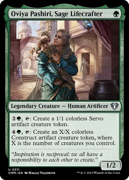 Oviya Pashiri, Sage Lifecrafter, Magic card CMM 311 — Commander Masters set