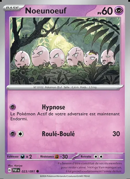 Noeunoeuf, carte Pokémon PAF 023 — extension Destinées de Paldea
