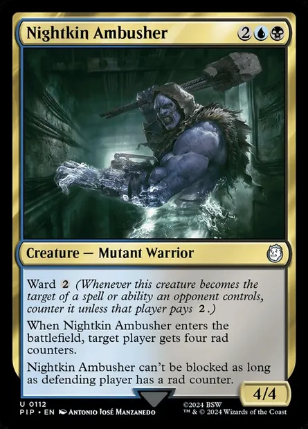 Nightkin Ambusher, Magic card PIP 112 — Fallout set