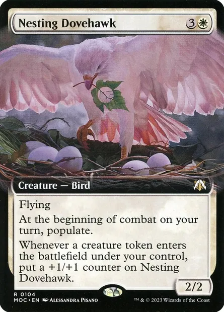Nesting Dovehawk, Magic card MOC 104 — March of the Machine Commander set