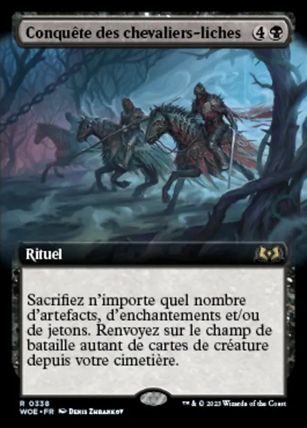 Conquête des chevaliers-liches, carte Magic WOE 338 — extension Wilds of Eldraine