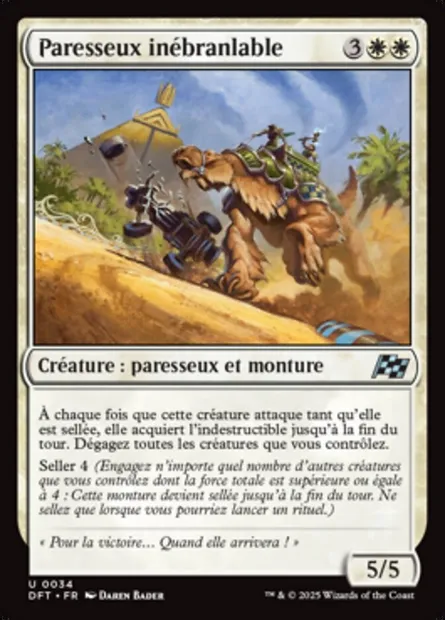 Paresseux inébranlable, carte Magic DFT 34 — extension Aetherdrift