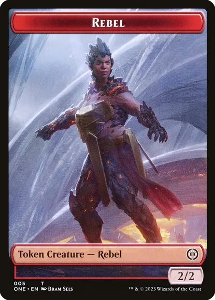 Rebel, carte Magic TONE 5 — extension Phyrexia: All Will Be One Tokens