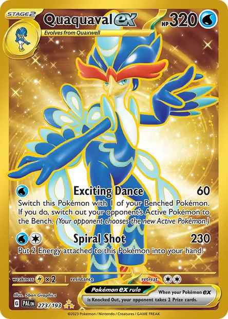 Quaquaval ex, Pokémon card PAL 273 — Paldea Evolved set