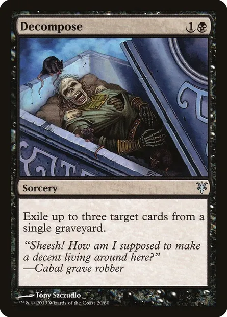Decompose, Magic card DDK 20 — Duel Decks: Sorin vs. Tibalt set