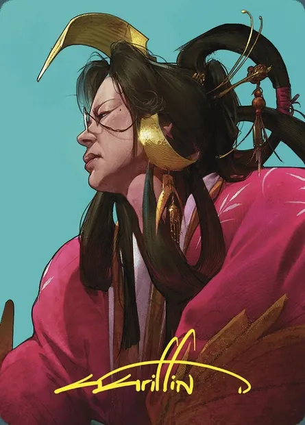 Azami, Lady of Scrolls // Azami, Lady of Scrolls, Magic card ACMM 52 — Commander Masters Art Series set