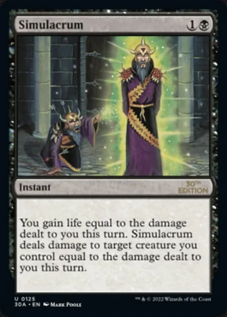 Simulacrum, Magic card 30A 125 — 30th Anniversary Edition set