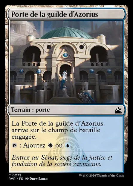 Porte de la guilde d'Azorius, carte Magic RVR 272 — extension Ravnica Remastered