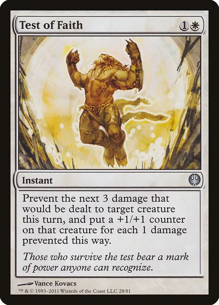 Test of Faith, Magic card DDG 28 — Duel Decks: Knights vs. Dragons set