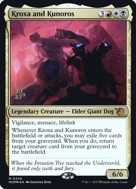Kroxa and Kunoros, Magic card PMOM 245s — March of the Machine Promos set
