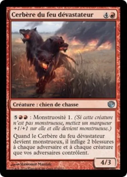 Cerbère du feu dévastateur, carte Magic JOU 116 — extension Incursion dans Nyx